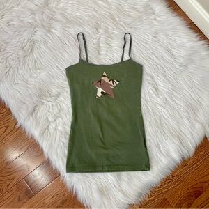 Y2k vintage so green star cami top XS